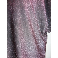 Błyszcząca wieczorowa tunika Oversize z dekoltem - burgund